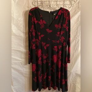 Tommy Hilfiger NWT Black and red fit and flare dress